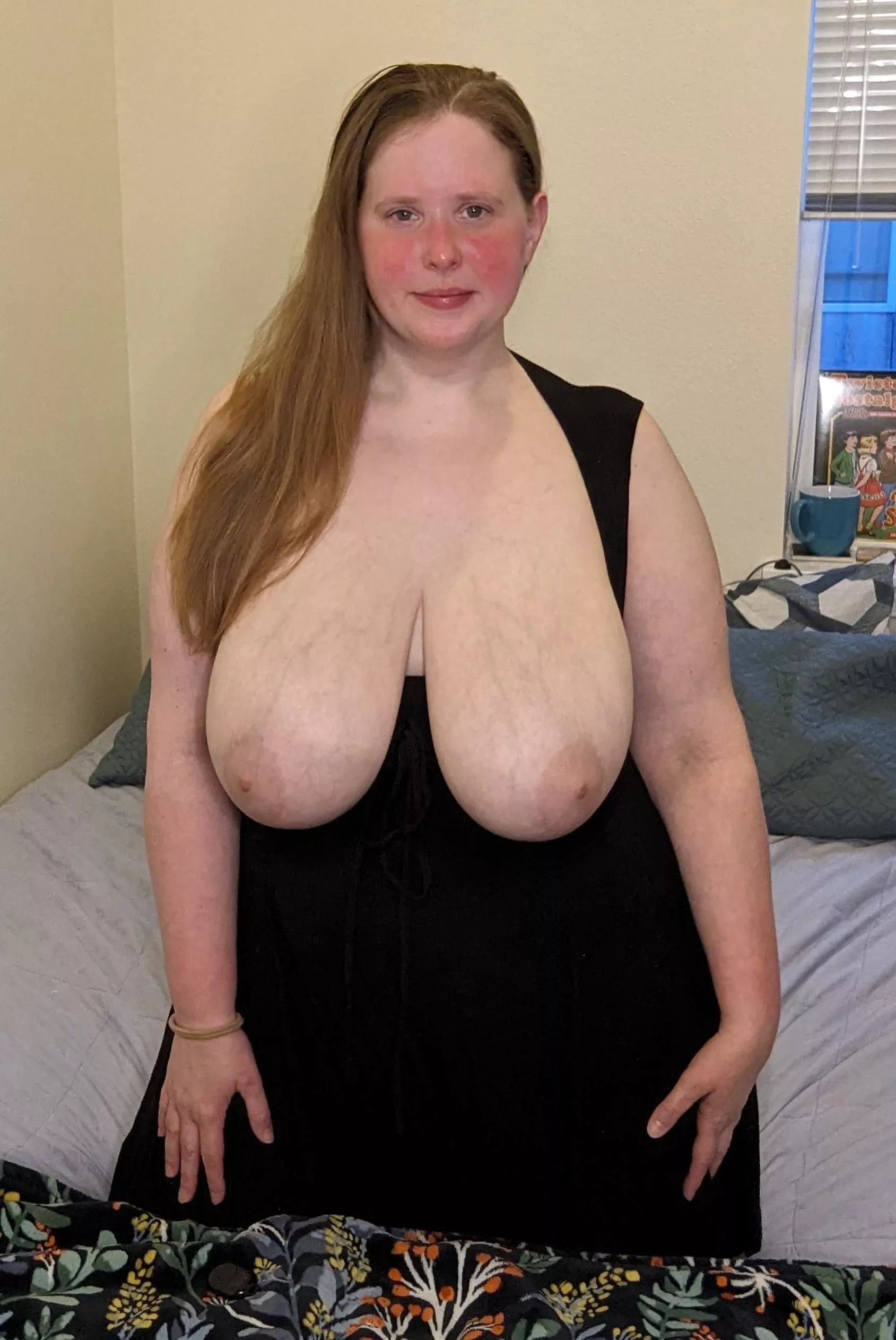 Let's stay home and you can play with my jugs all day