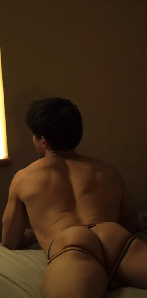 Longing by the window after gym/shower