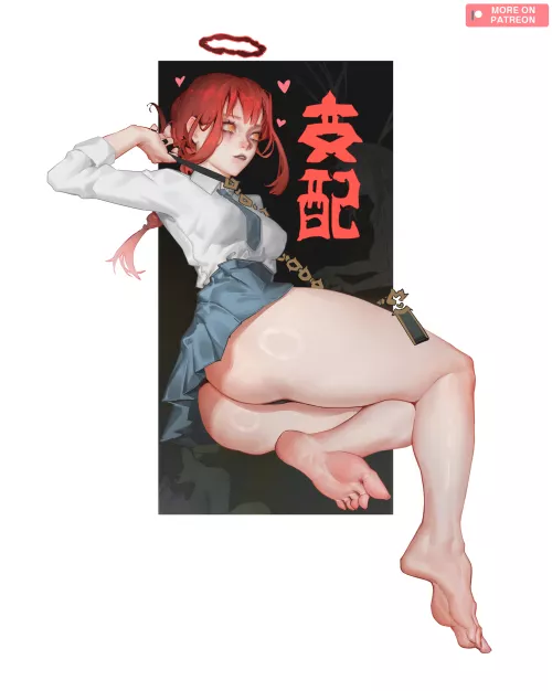 Makima School Girl 🐶[Chainsaw Man] art by me:)