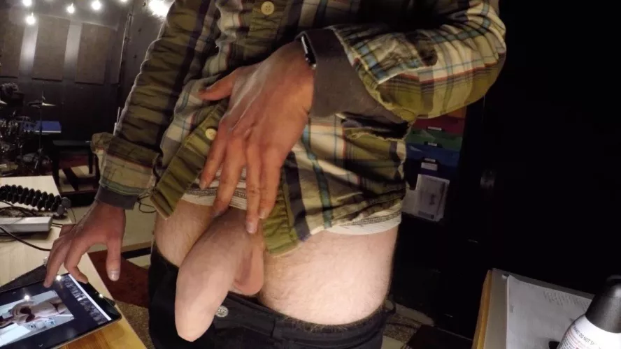 Pulling out my HUGE heavy SUPER FAT cock for some air 😮‍💨