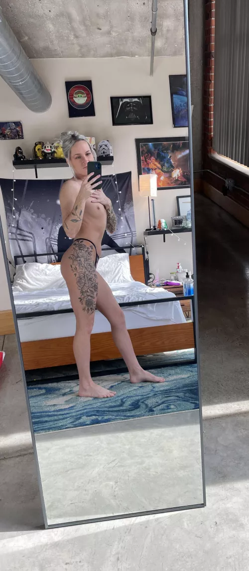 Tattoos, tiny titties, tiny thong