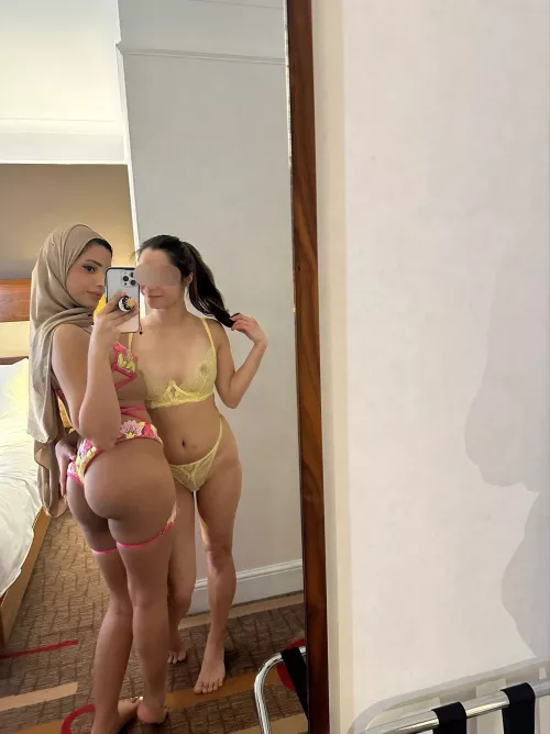 We make a hot pair. Arab & Asian 