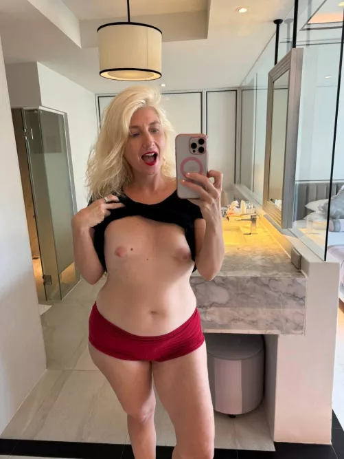 You asked for a flat MILF from room service, I'm here