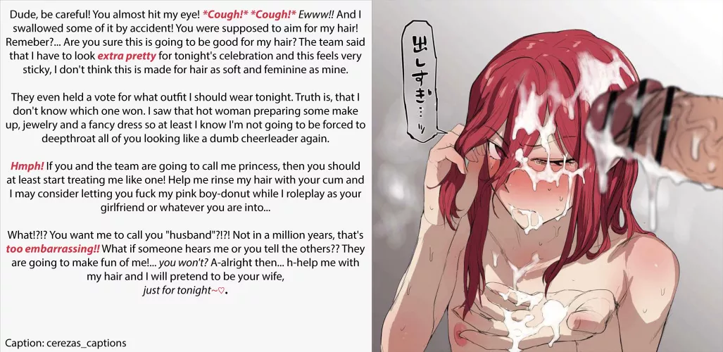 You Told Chigiri Cum Makes His Hair Look Prettier [Femboy][Cumshot][Cum on Hair][Talk of Crossdressing][Teammate][Blue Lock][Artist: pice1234]