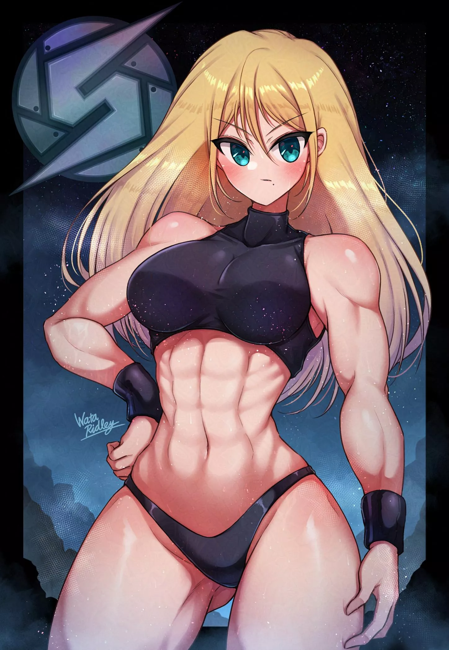 Zero Suit Samus and her rock hard abs