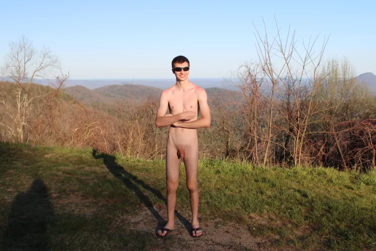 At the lookout 3,200ft up!