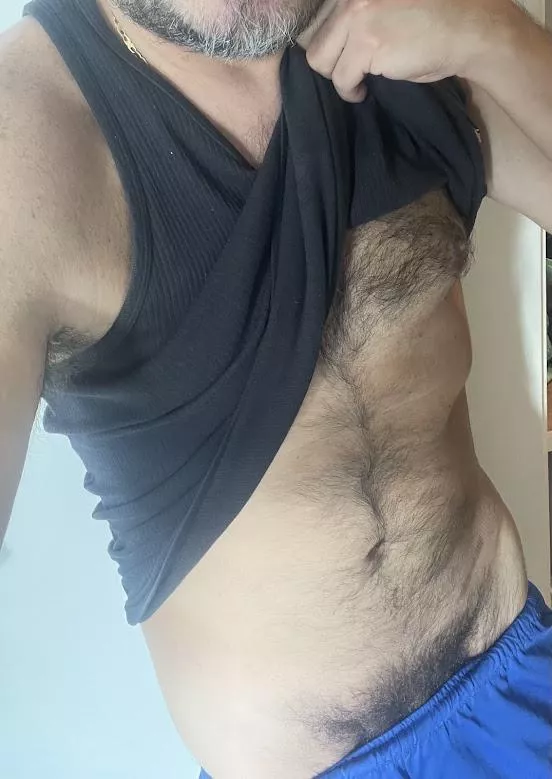 Chest hair and some extra, haha...