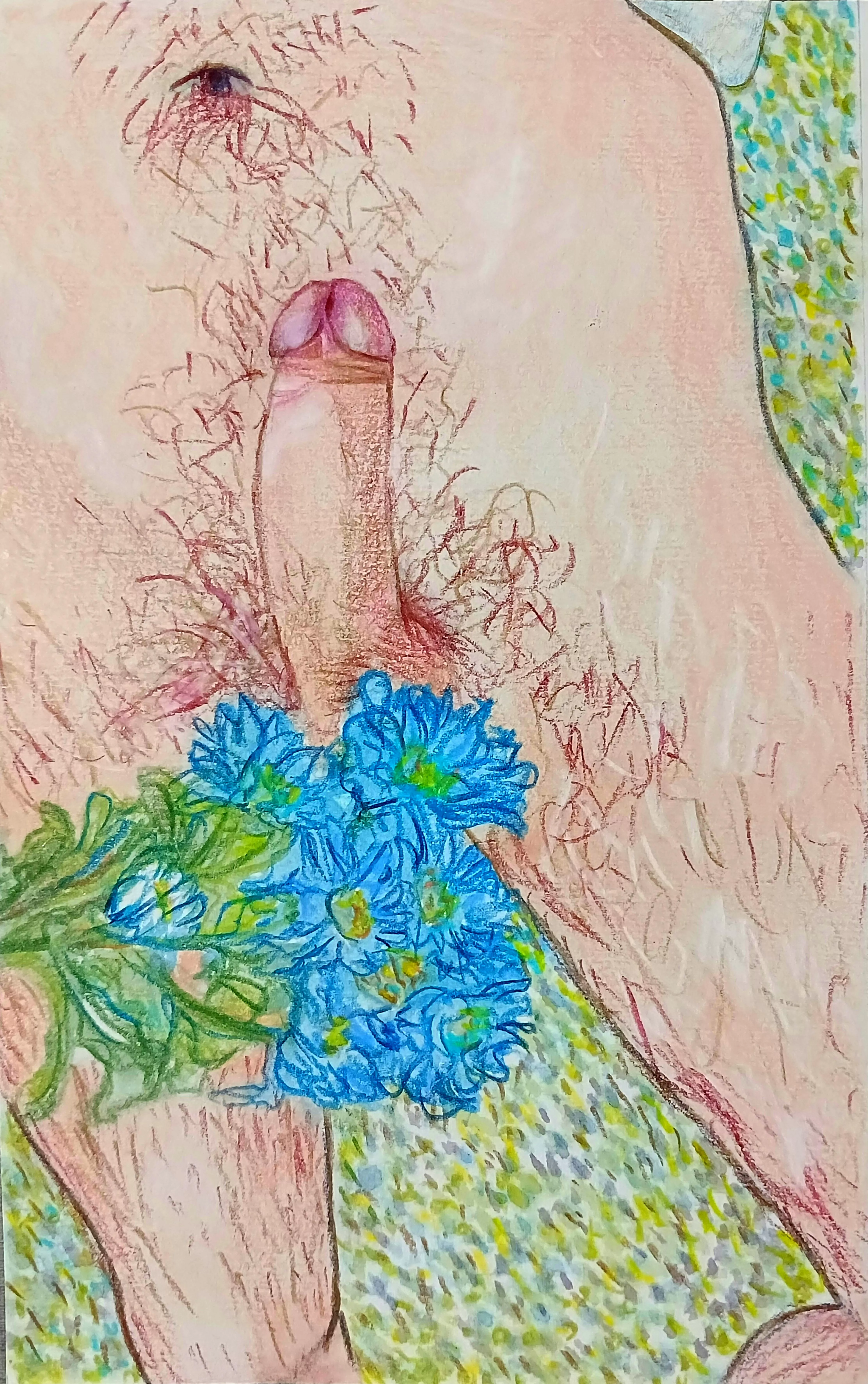 Daddy with flowers 🌺 🪻 🌺 By me