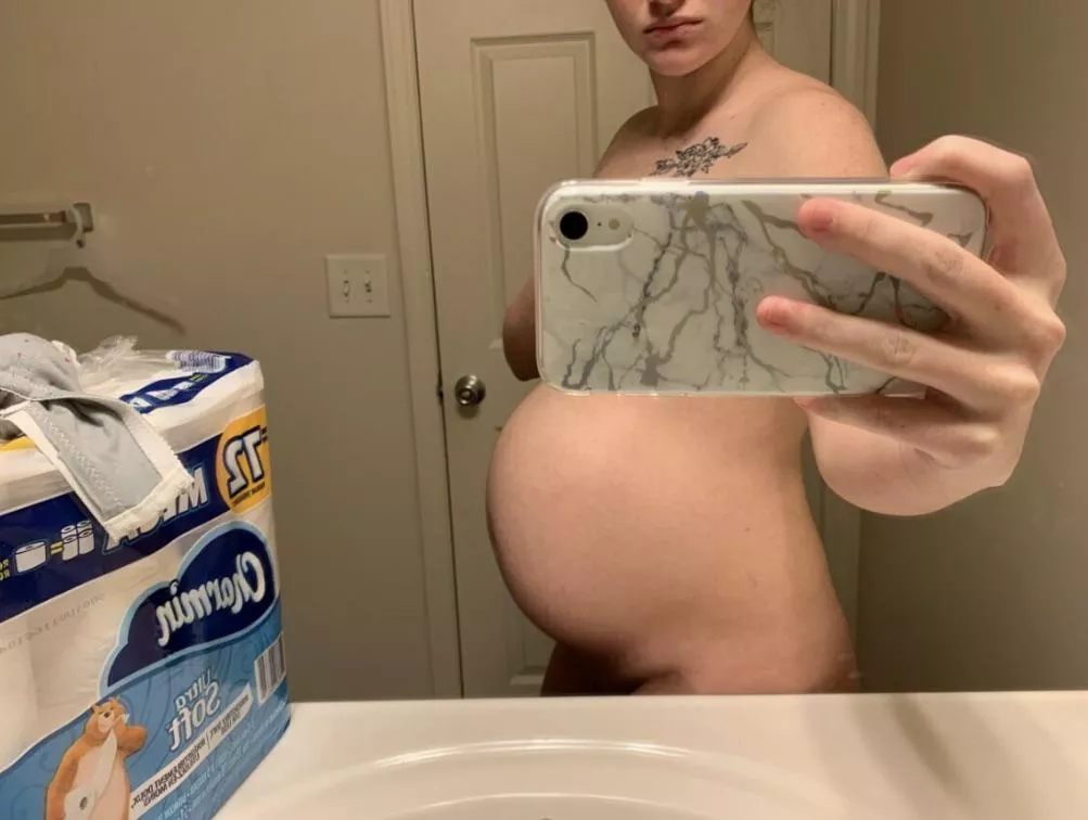 Dinner is served , are you hungry for a pregnant slut?