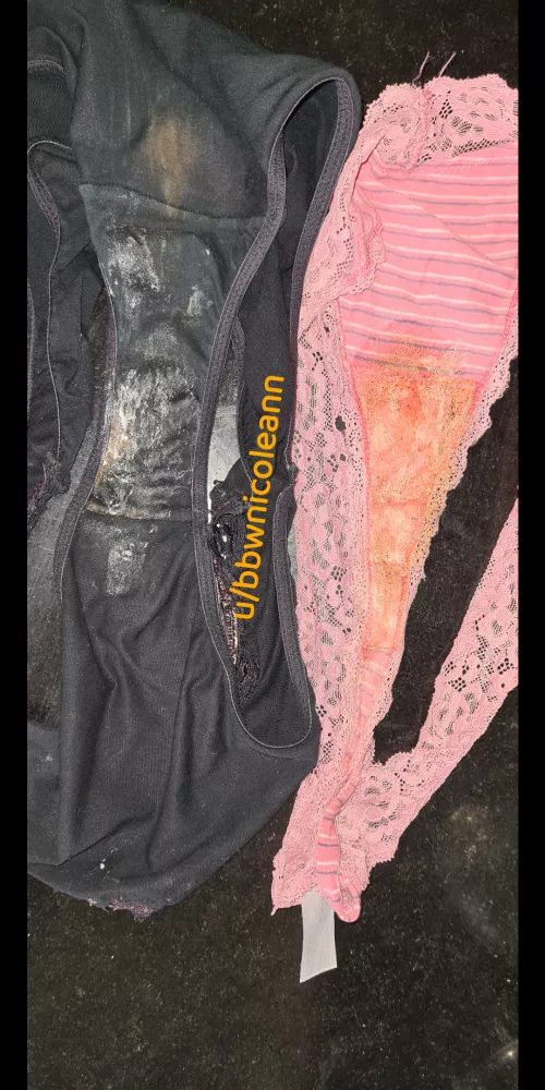 Fullbacks and thong. Two days each. So much sweat and other fetish fluids,)