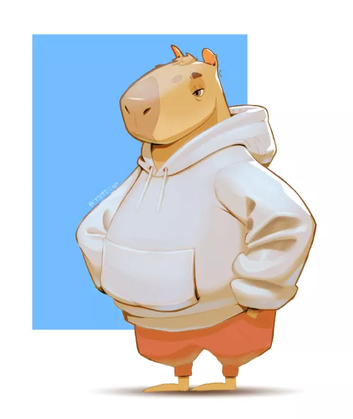 Hey guys it's my B-DAY and i drew my fursona Tatu