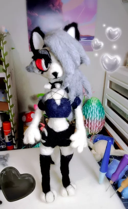 I made loona!! From the cartoon heluvaboss! She was finally completed~ She is posable and about 12 inches tall as well. ~