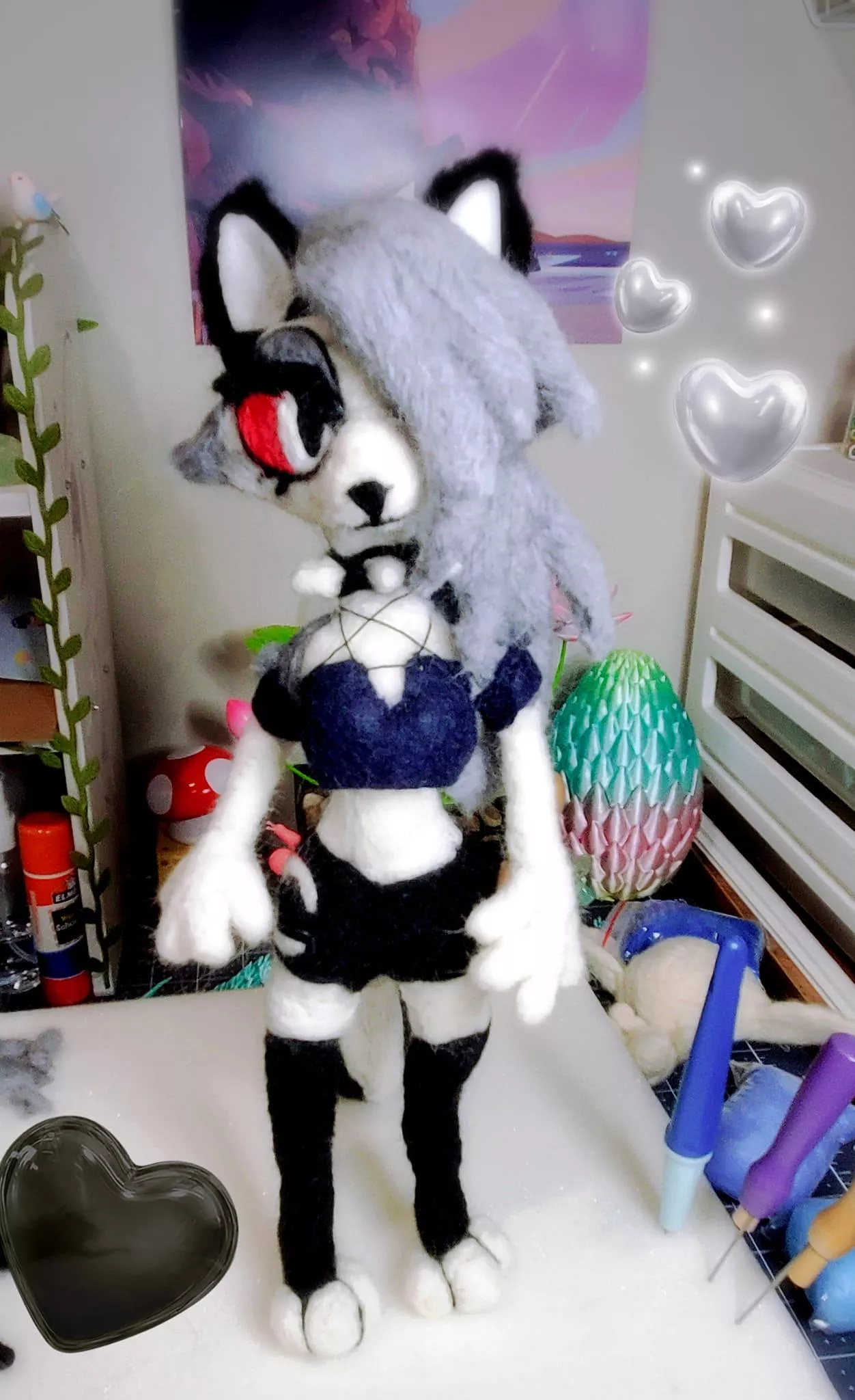 I made loona!! From the cartoon heluvaboss! She was finally completed~ She is posable and about 12 inches tall as well. ~