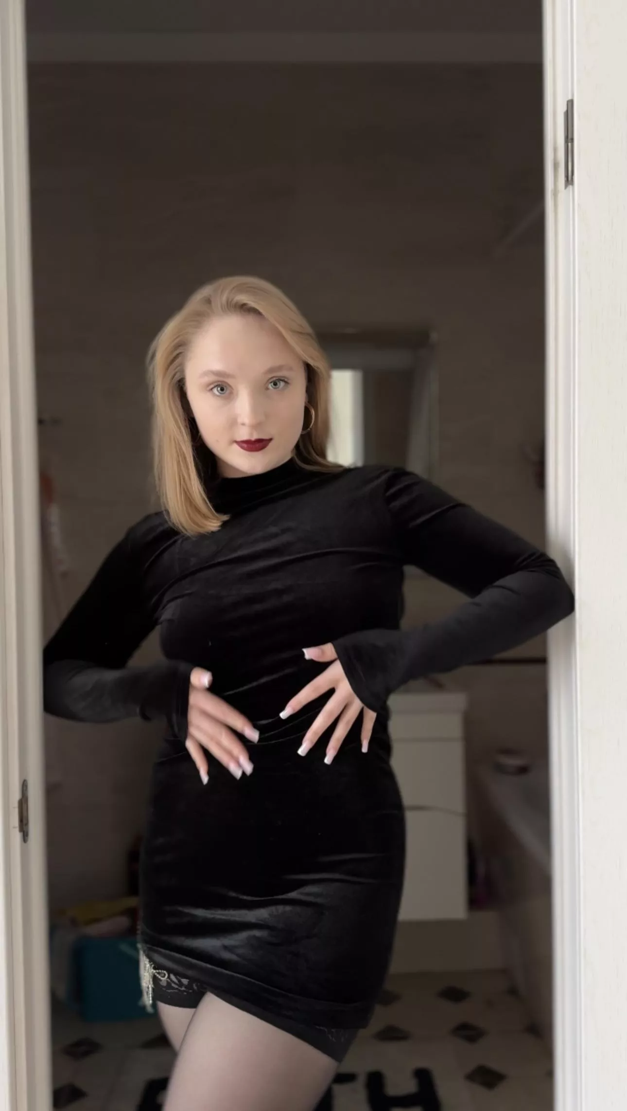 It will be very interesting here, especially when I take off my dress