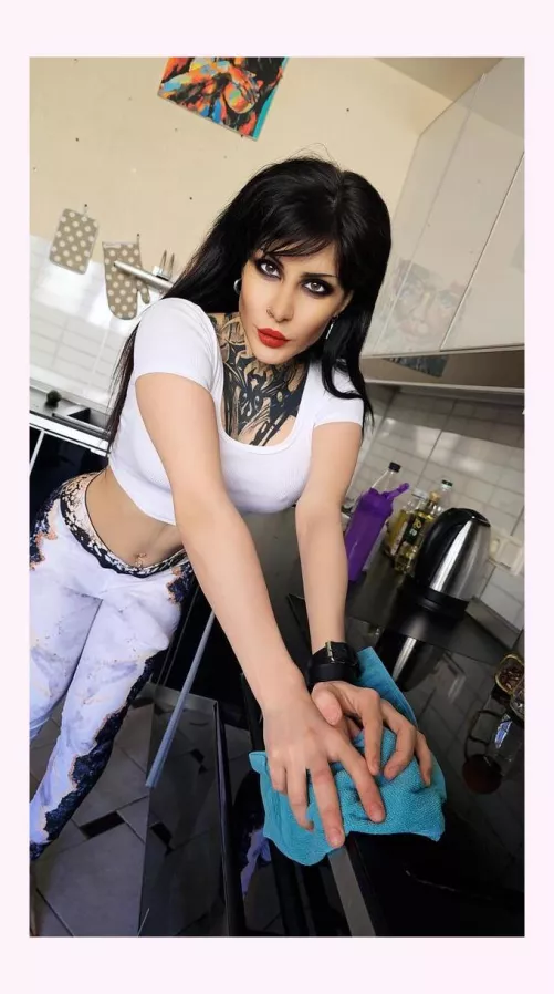 It's so hard to clean when you walk like yhis in front of me