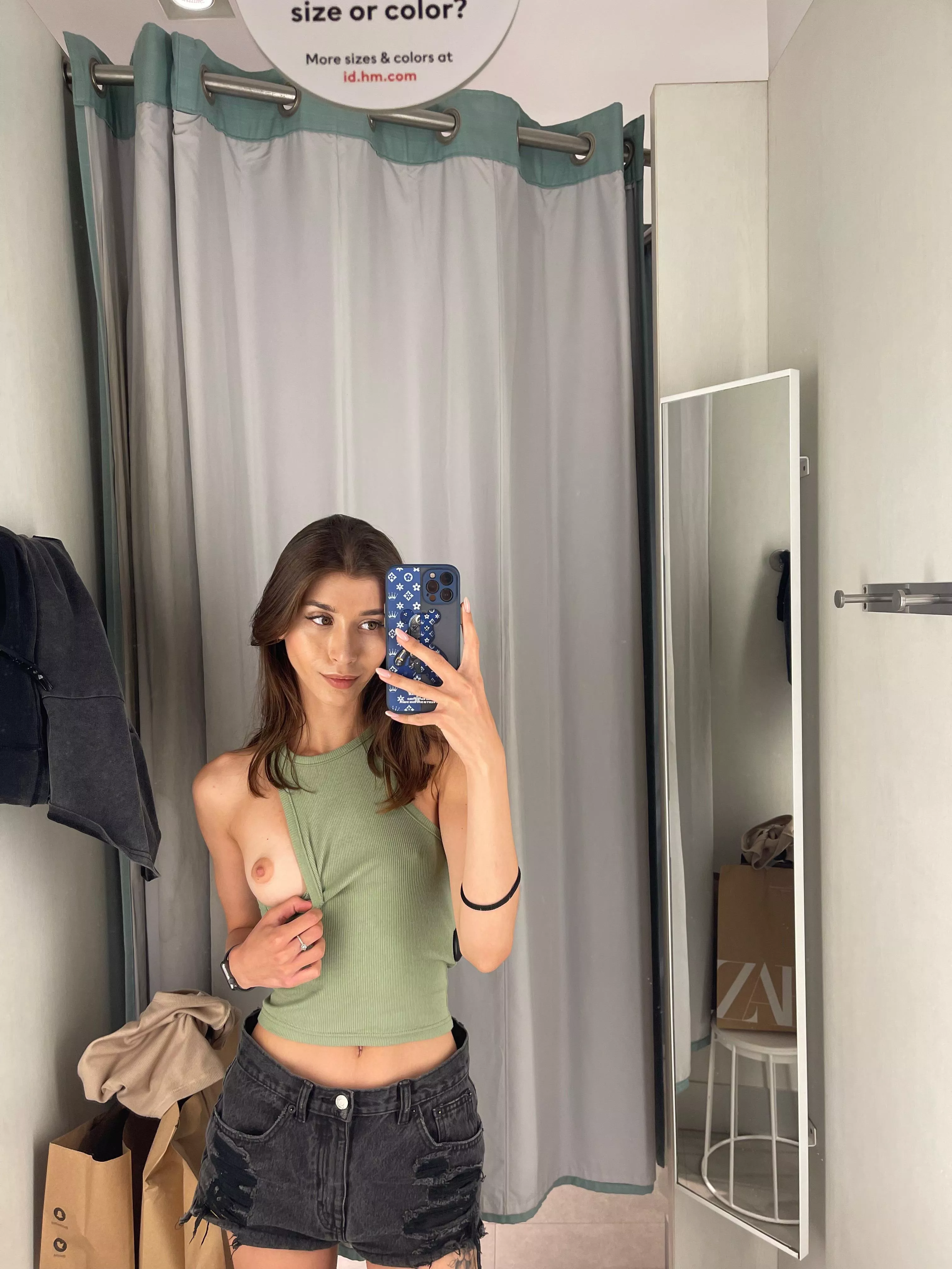 My boob is just saying hiiii