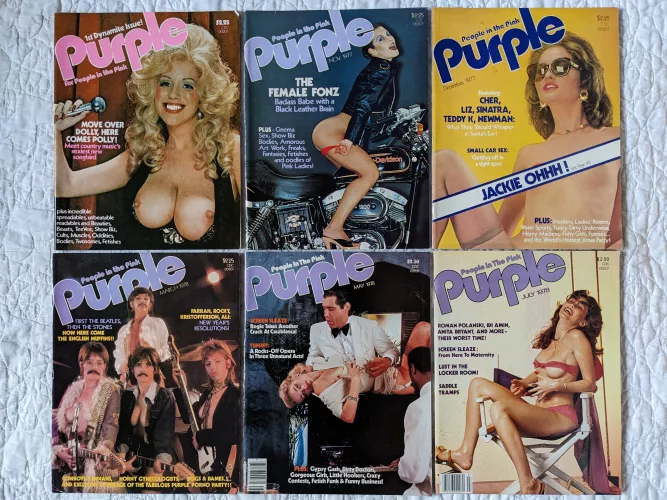 Purple: For People In The Pink. Covers from 1977 and 1978.