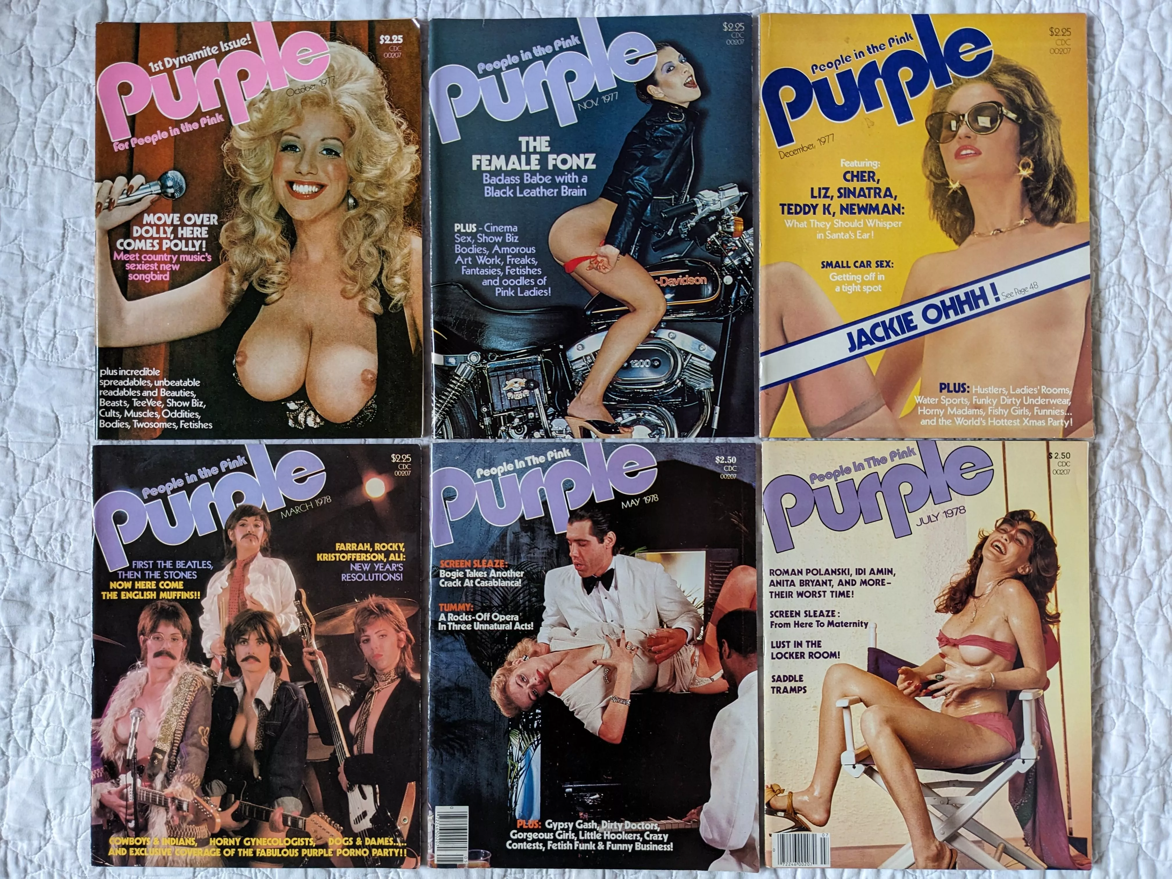 Purple: For People In The Pink. Covers from 1977 and 1978.