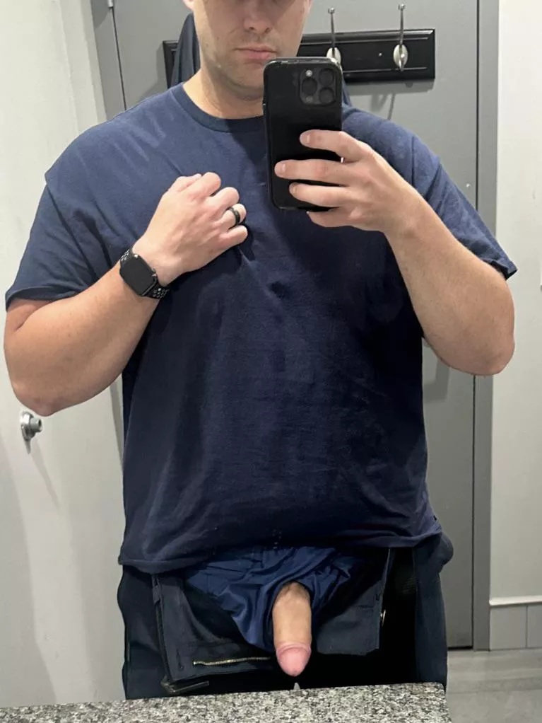 These doors don’t lock. You taking a peek knowing I’m in there? 