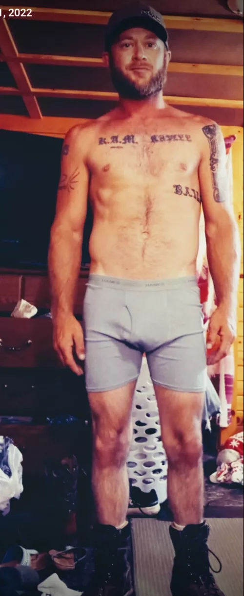 Work boots and tattoos