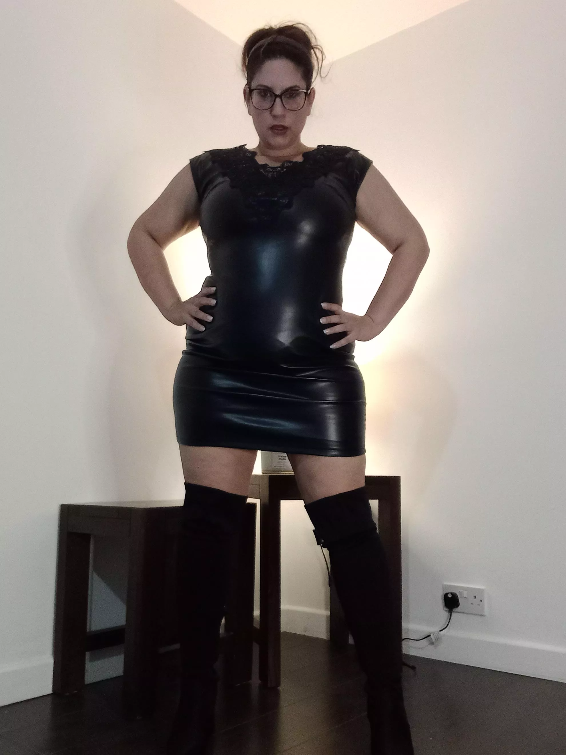 Would you put leather and thigh high  boots together 