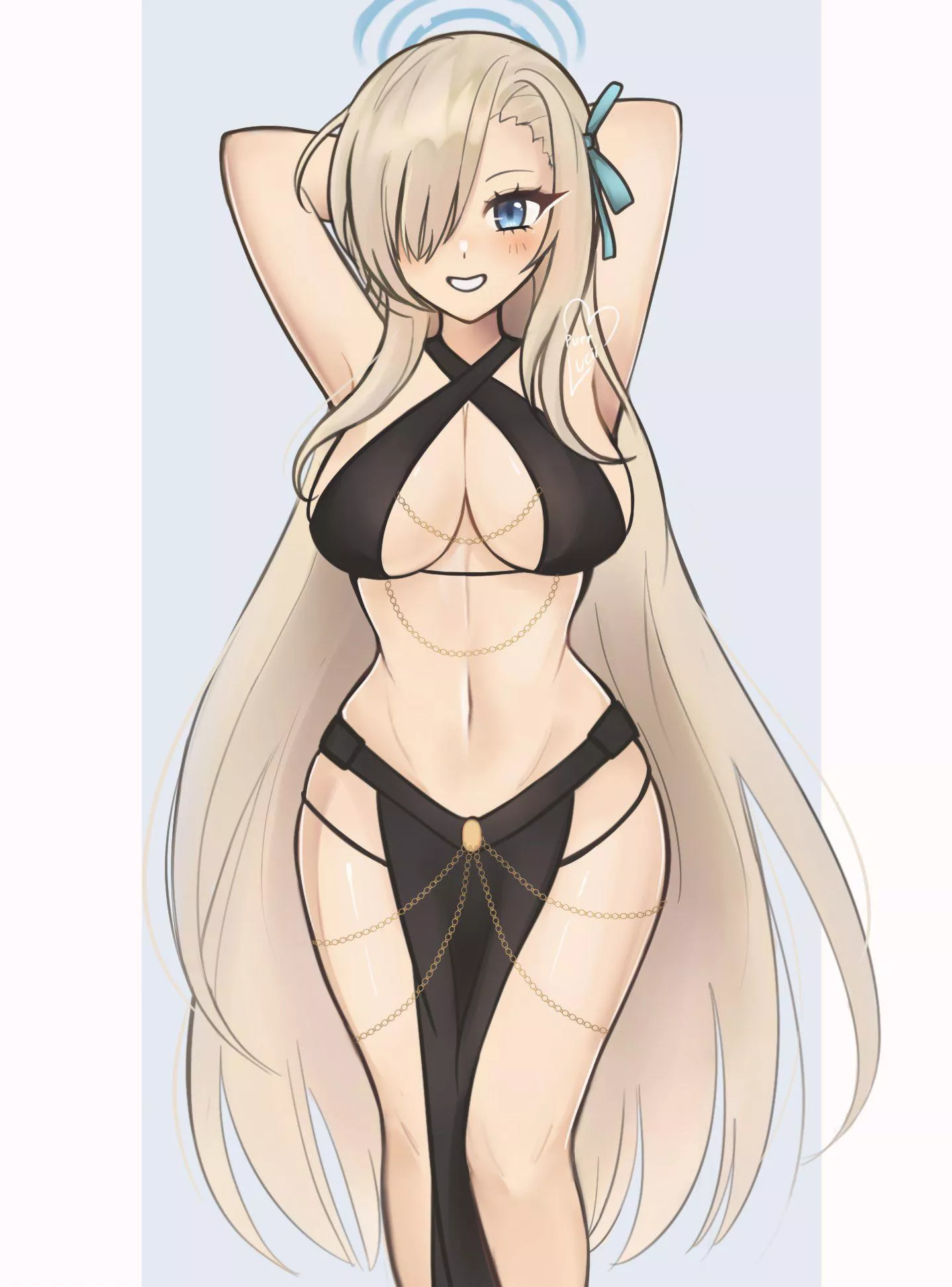 Asuna in a stunning dress