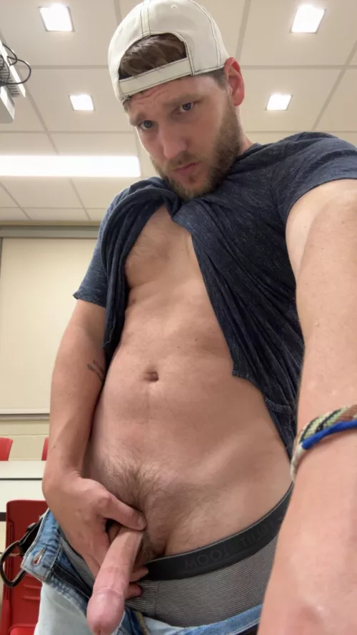 At work. I hope someone doesn’t walk in 😬