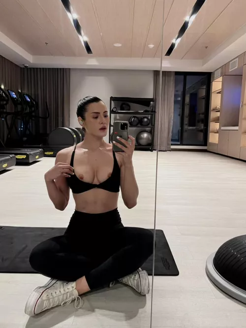 Having fun at the gym 