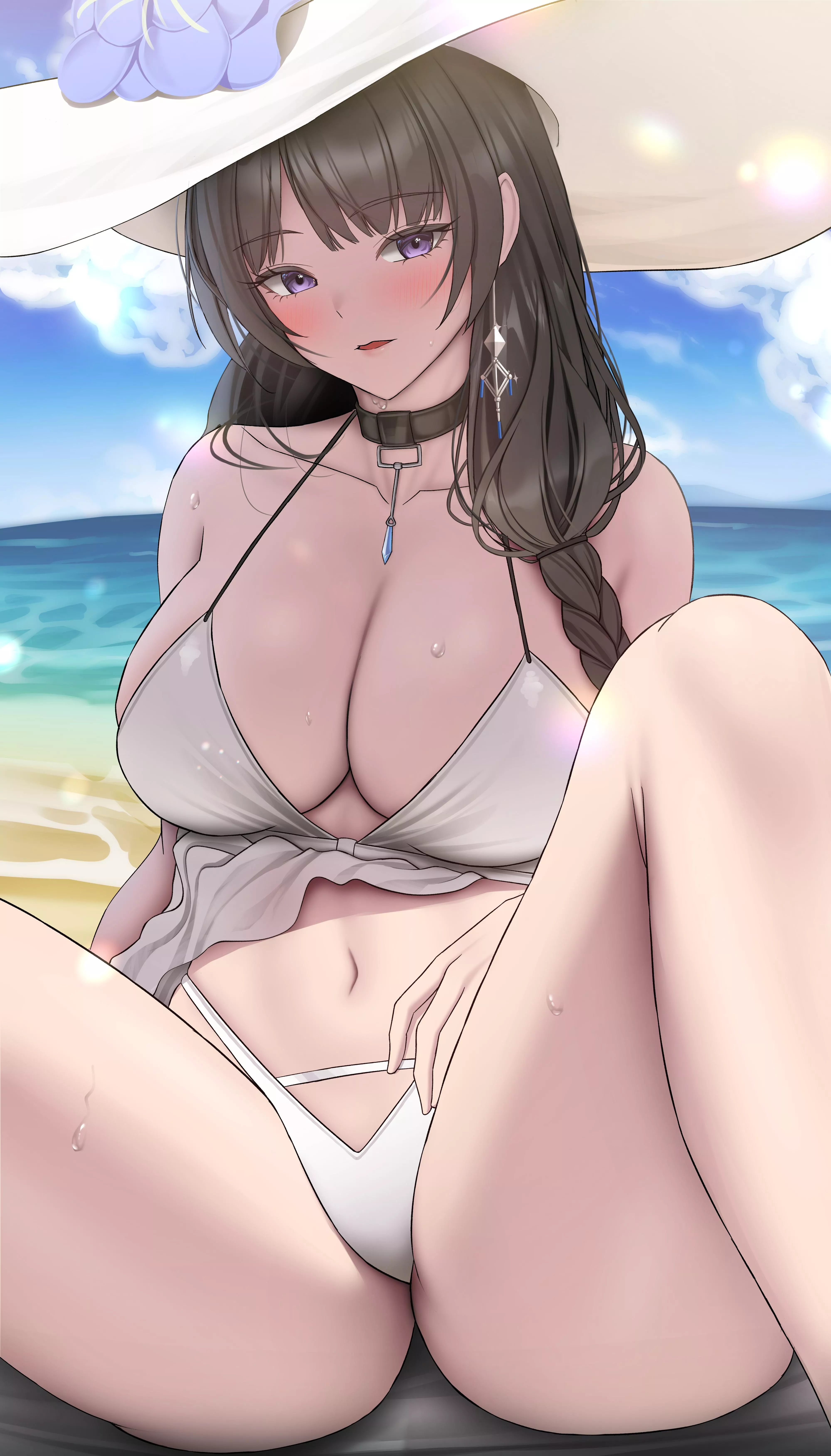 Mary at the beach