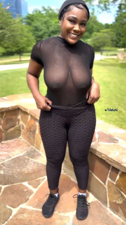 Wearing something risky during my walk today