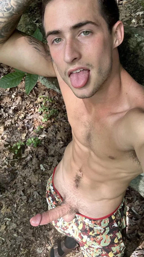 You found my young (23) y/o cock in the woods… what do you do?
