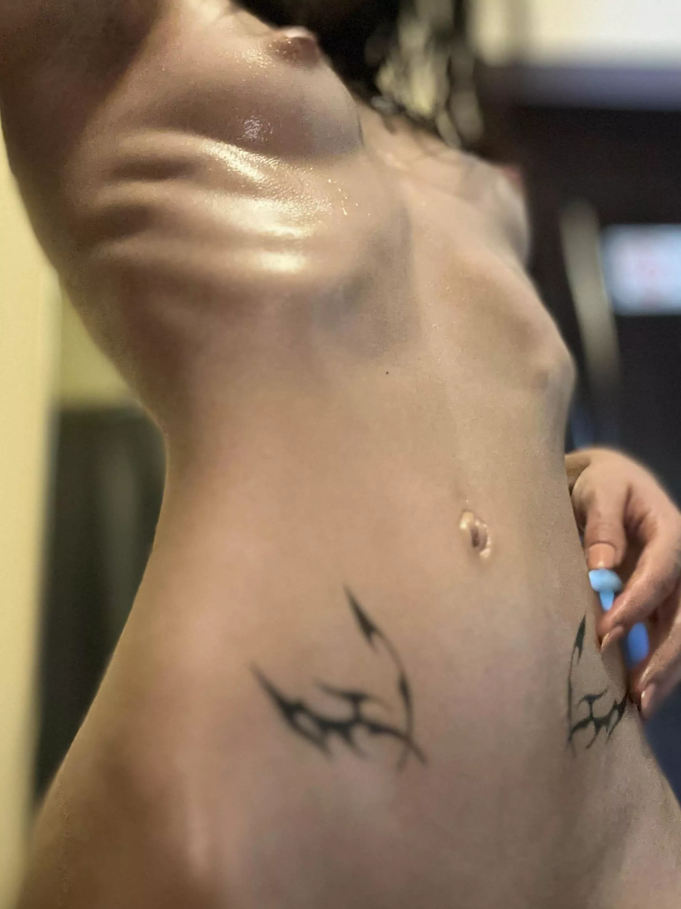 Your stare at my skinny body makes me horny