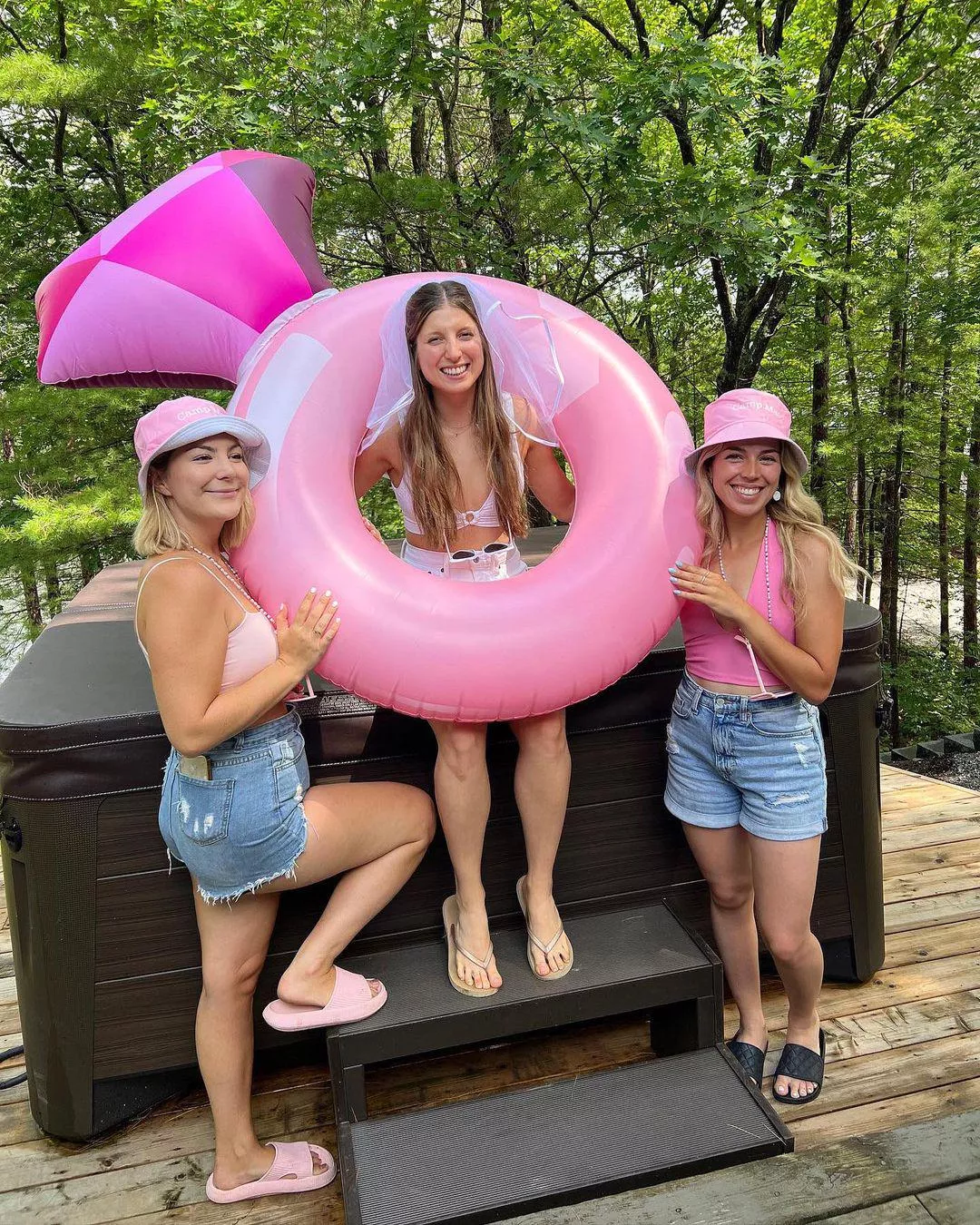 Beautiful bride-to-be on her bachelorette weekend