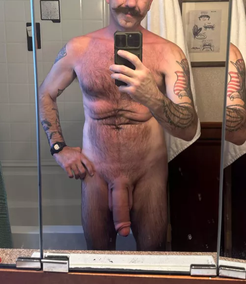 Feeling extra thick and long after a hot shower
