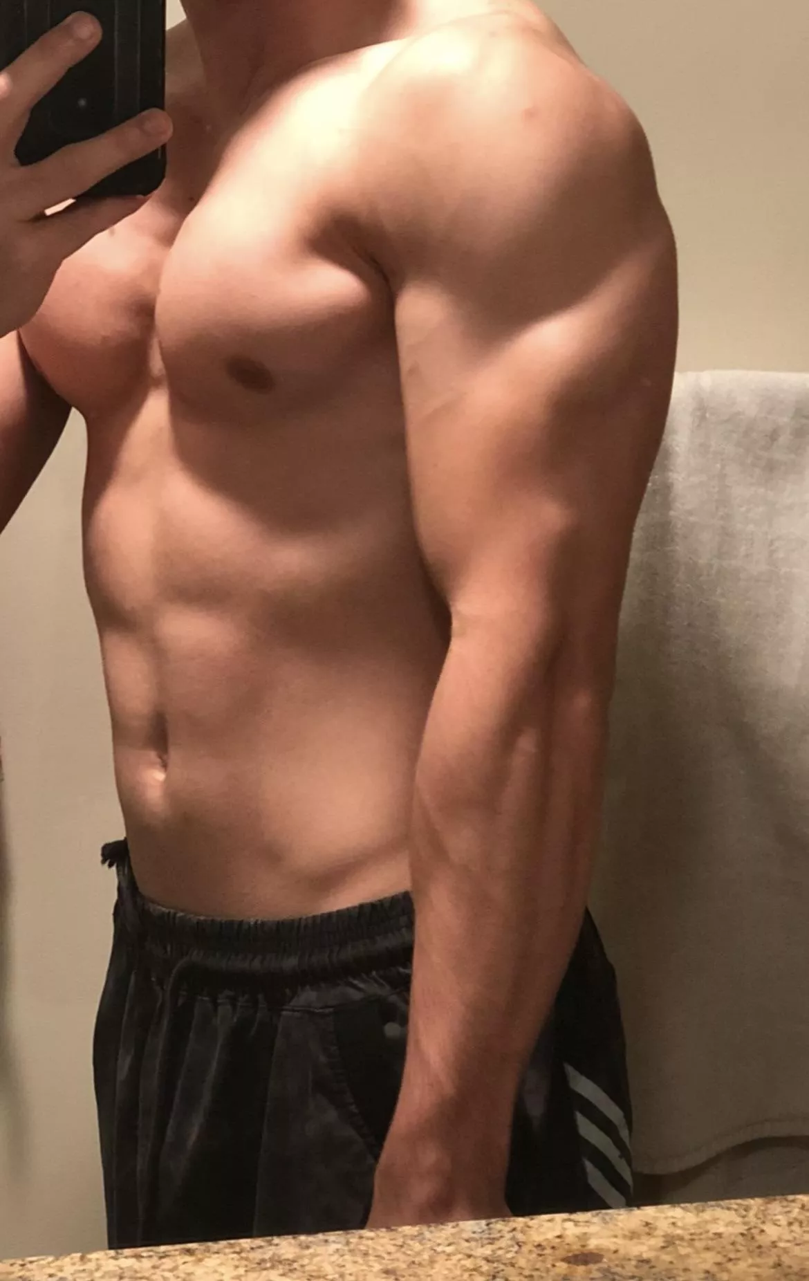 Forearms are all pumped after lifting somebody high into the air 😈😊