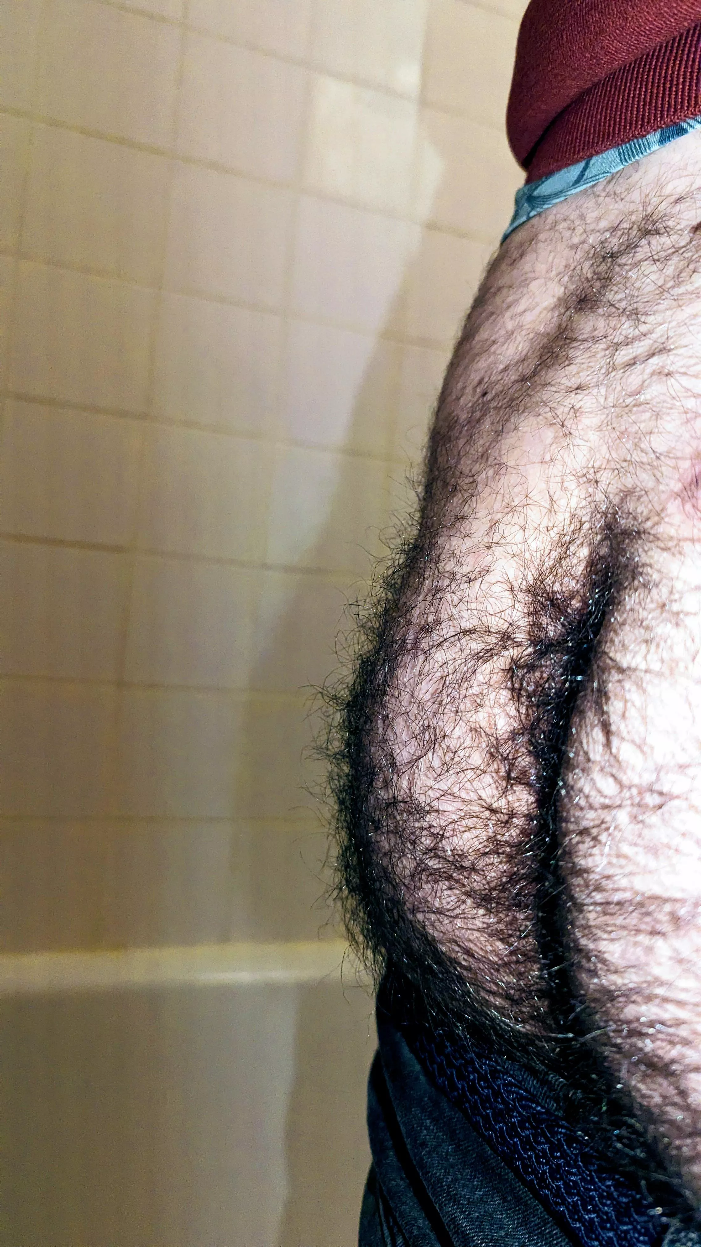 Hairy butt.