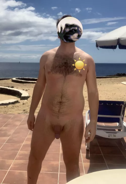 Here’s a nice pic from the nudist resort!