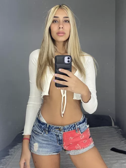 I should smile more haha but at least my top is cute