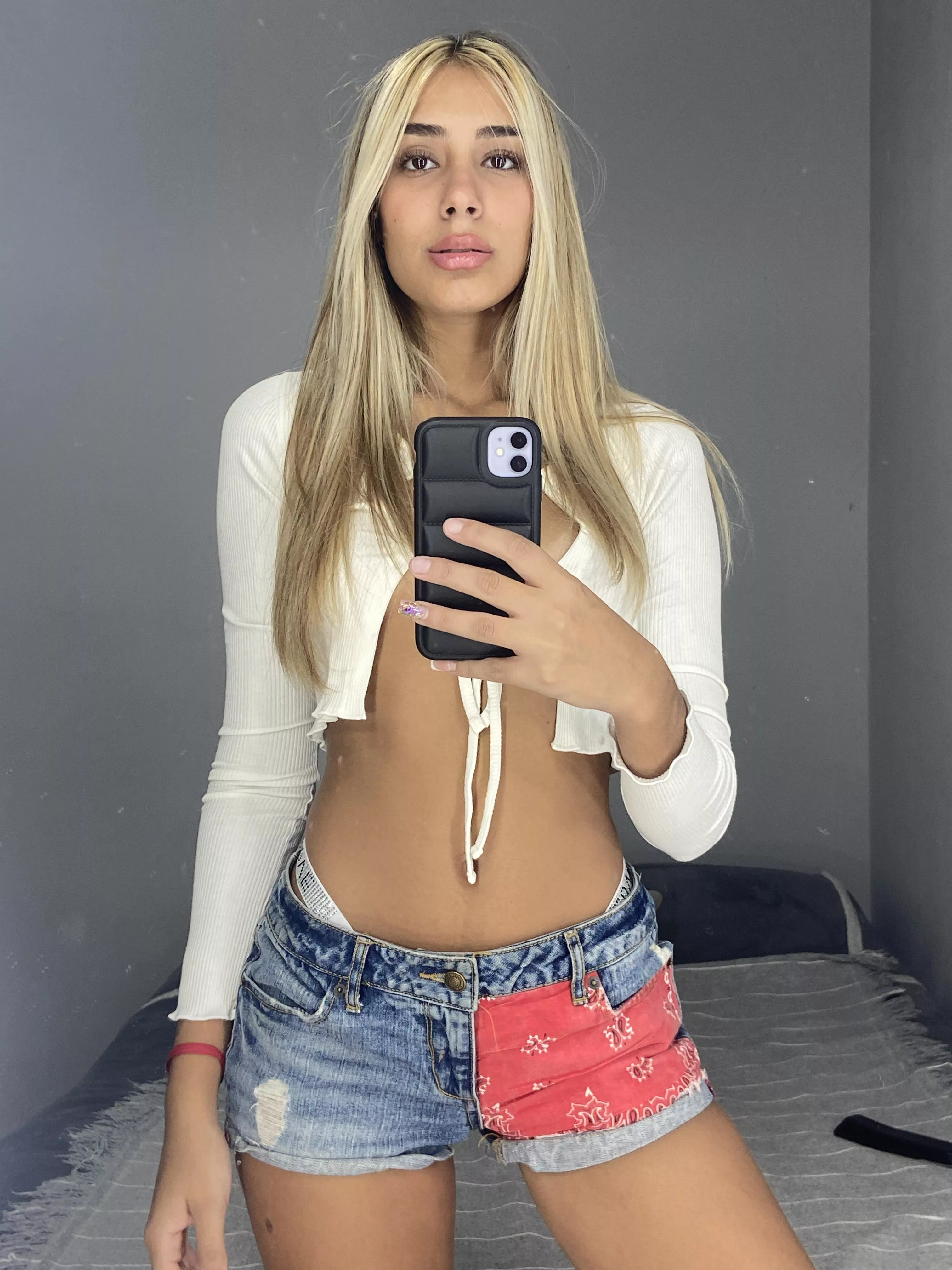 I should smile more haha but at least my top is cute