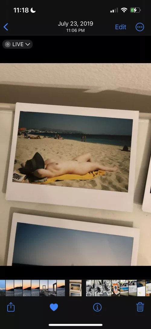 I try to hit the nude beaches whenever I travel—this is from Greece