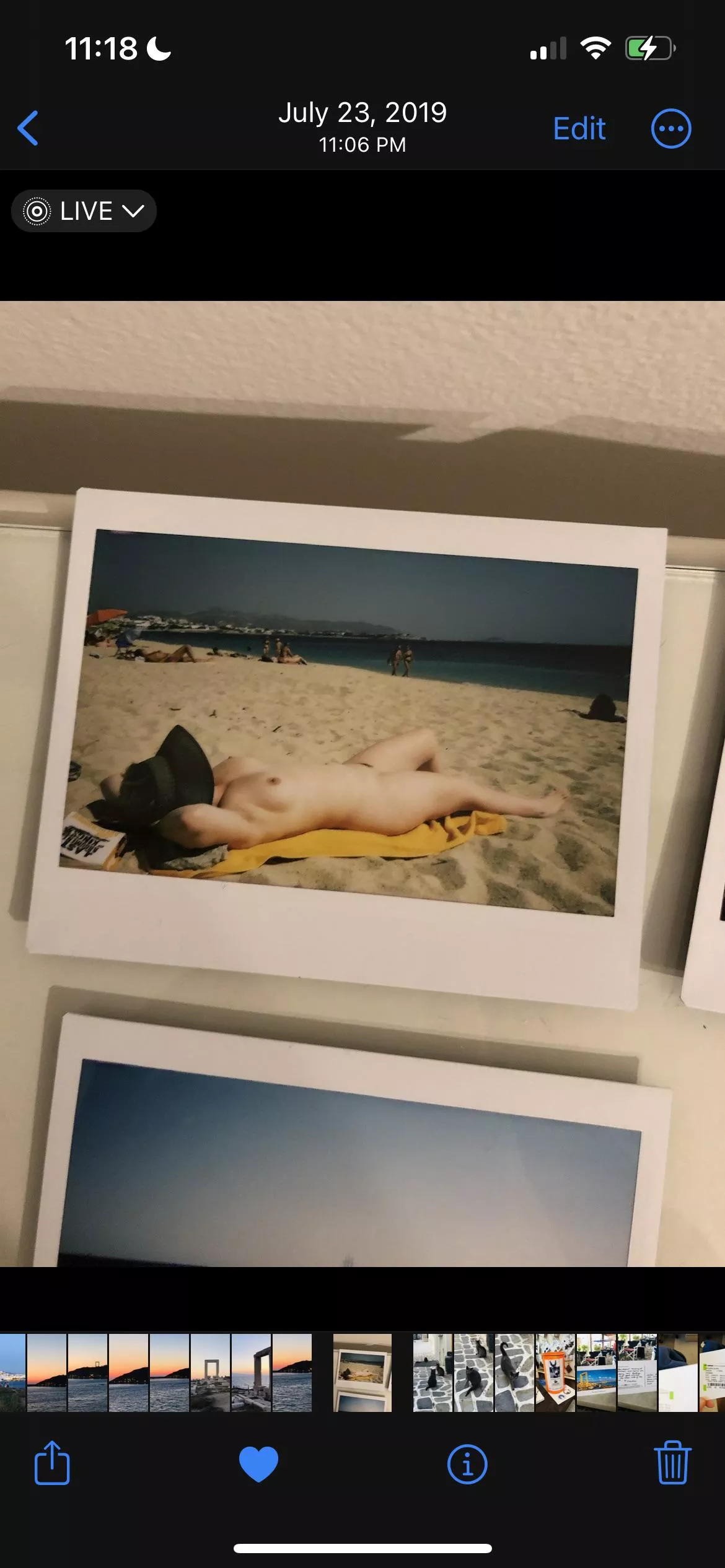 I try to hit the nude beaches whenever I travel—this is from Greece