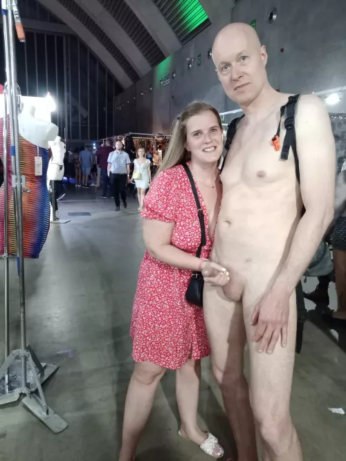 It felt good when she was playing with my hard dick in public, picture taken by her boyfriend 😎