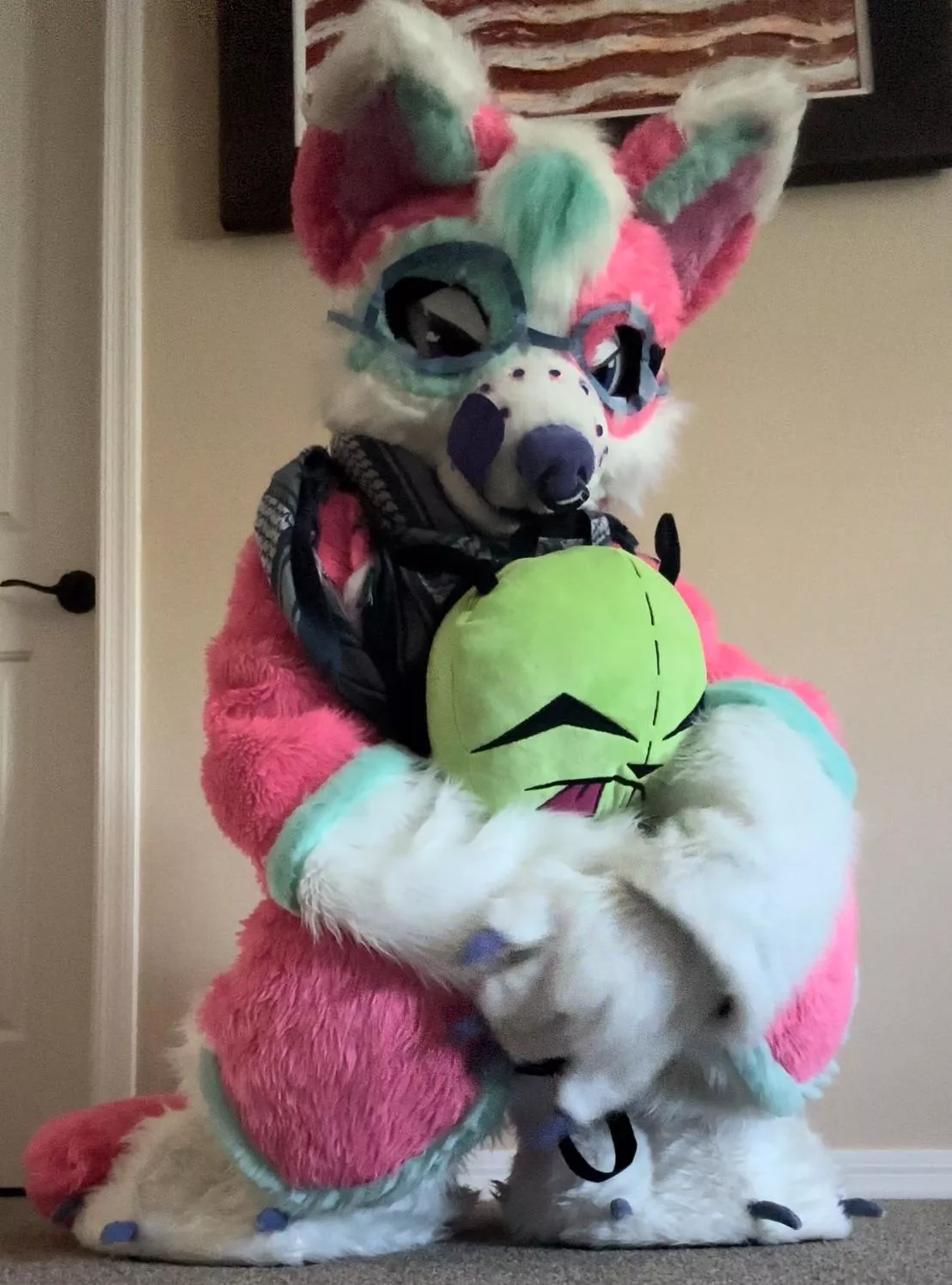 Just a good girl begging for some treats…oh! Do me a solid and get GIR some waffles and me some Milkbone?