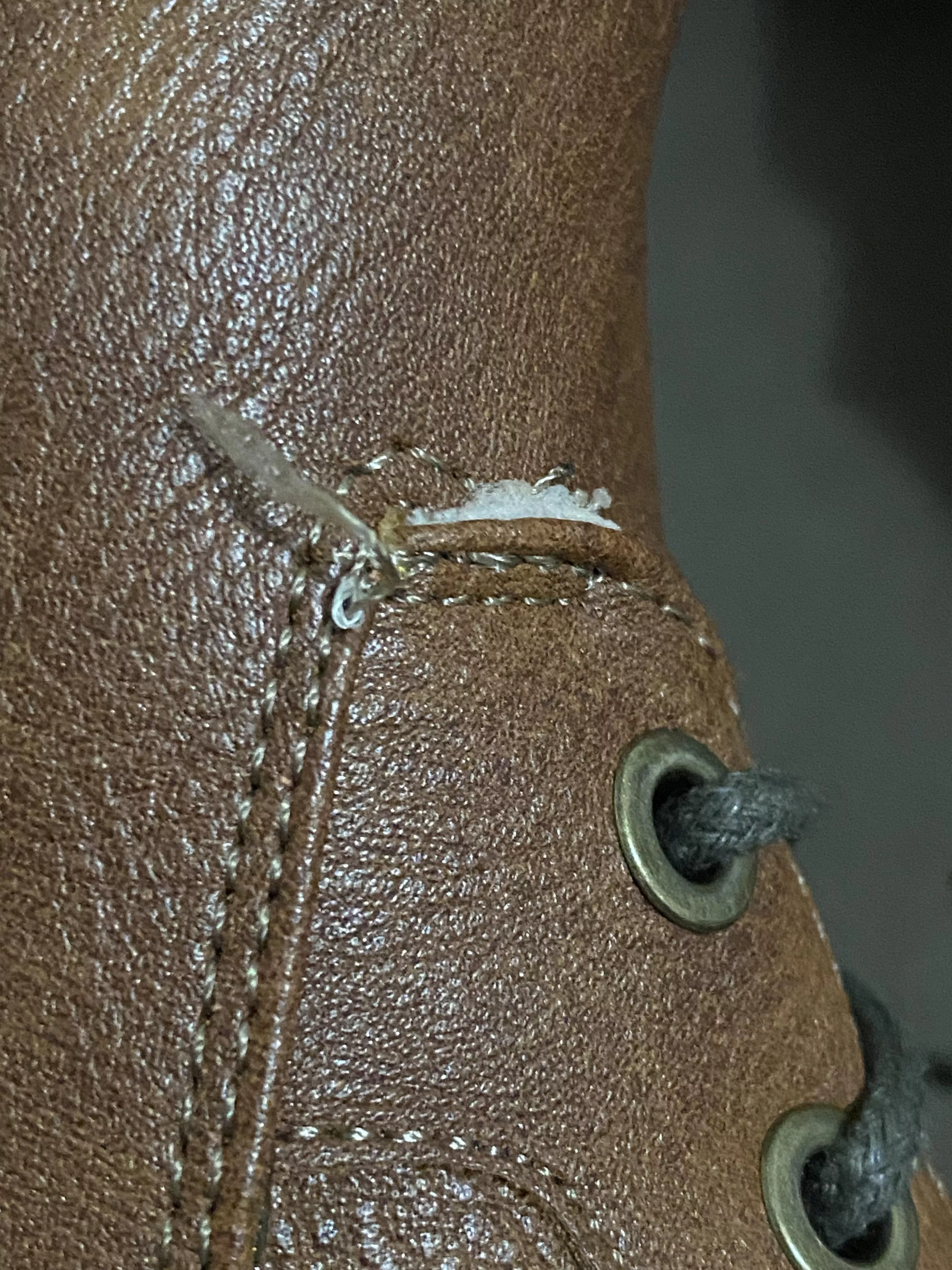 Loose thread on new boots