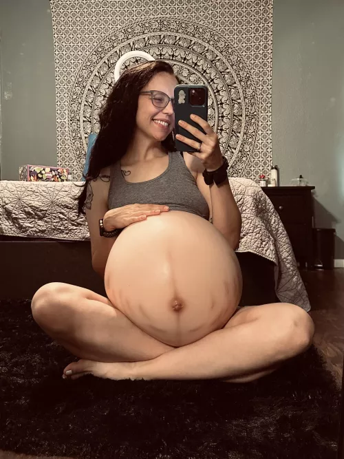 Mommy is about to burst