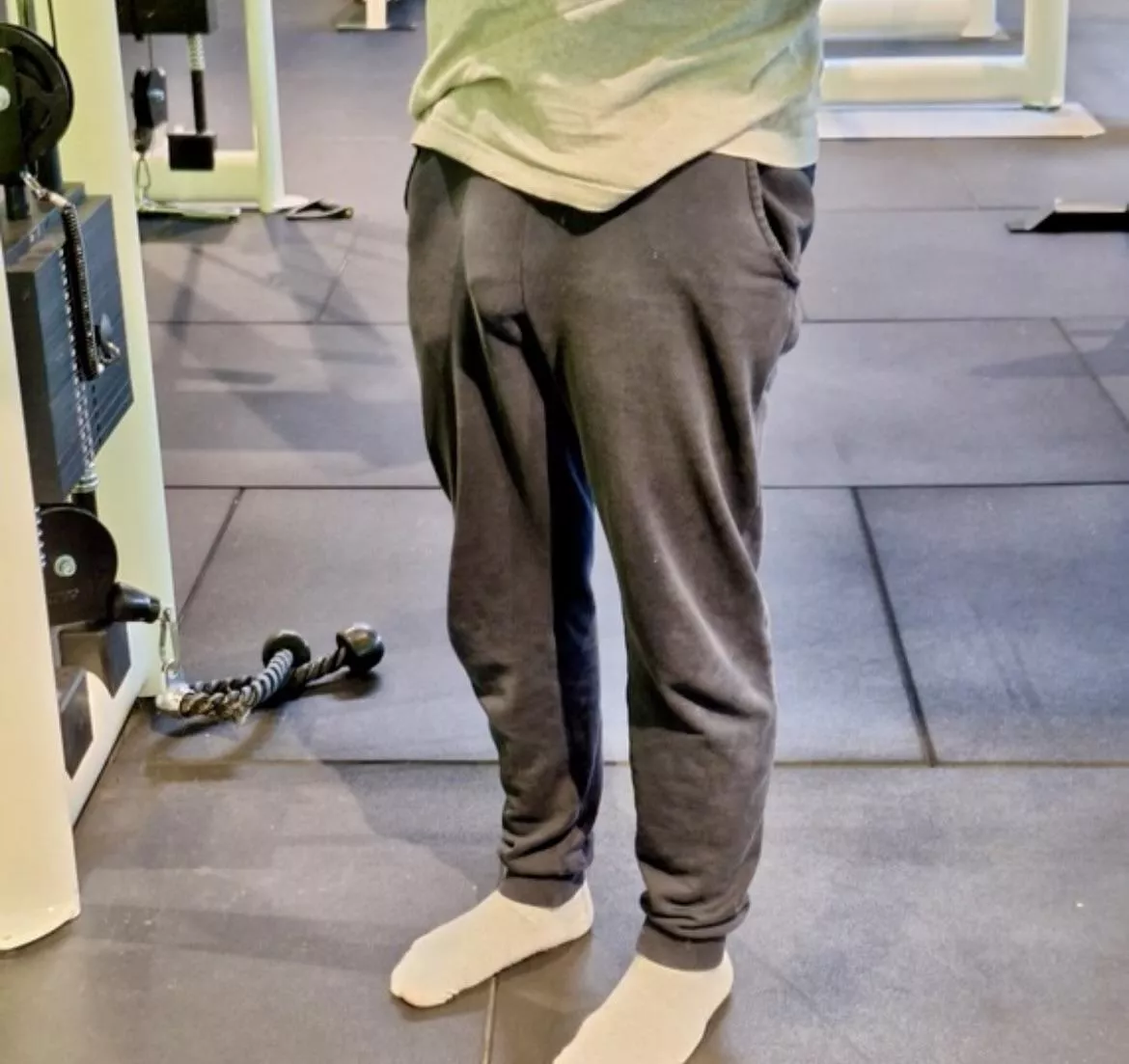 My 8 incher loves grey sweatpants, but it also loves seeing sexy asses :)