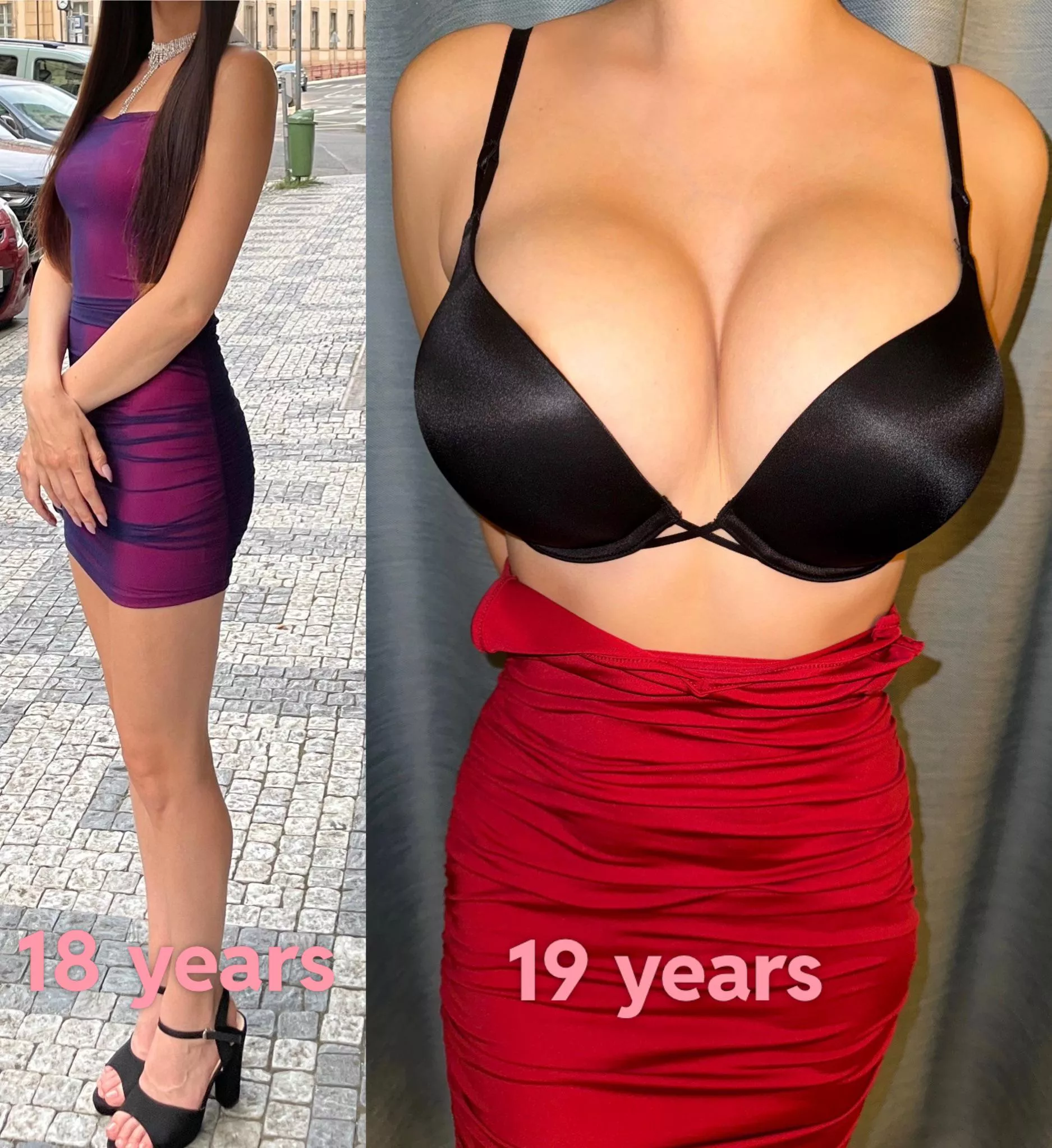 My tits are getting bigger and bigger.. but my body is still petite.. F19