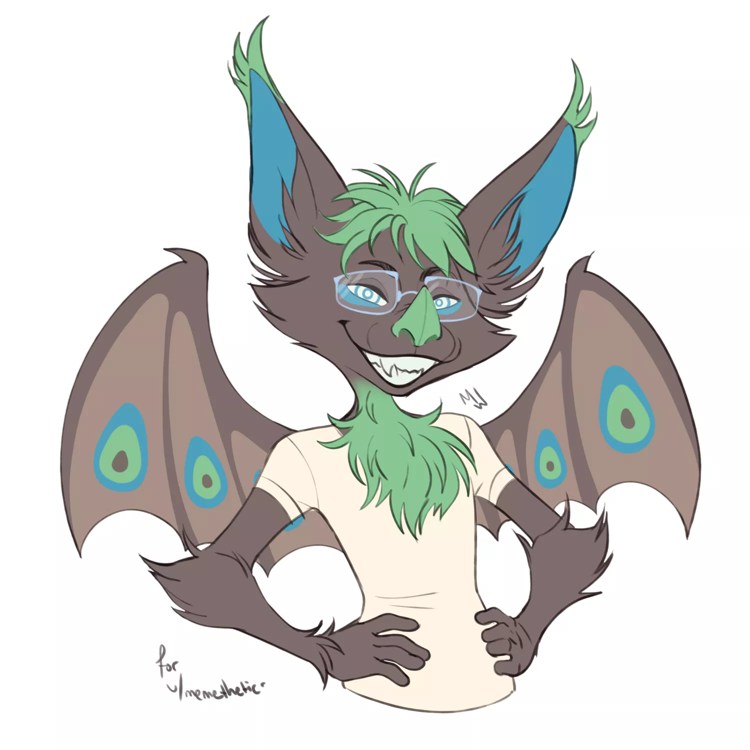 Number 92 in my 100 Furries series. (Art by me @MellowWingArt on X) Sona belongs to u/memethetics .