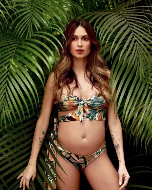 Pregnant woman in the jungle  