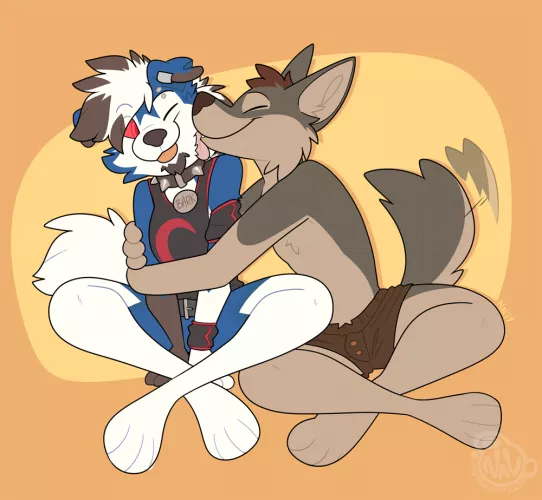 *smooch* *blep* (art by NowandLater)